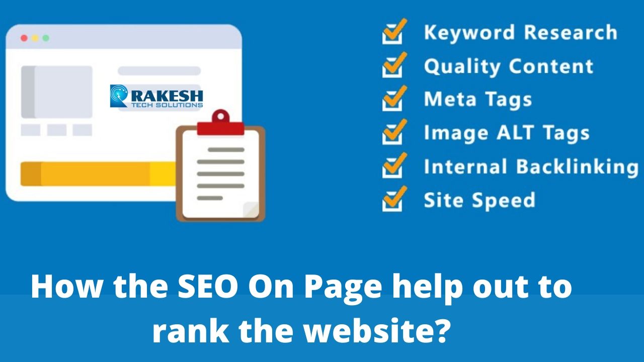 How the SEO On Page help out to rank the website