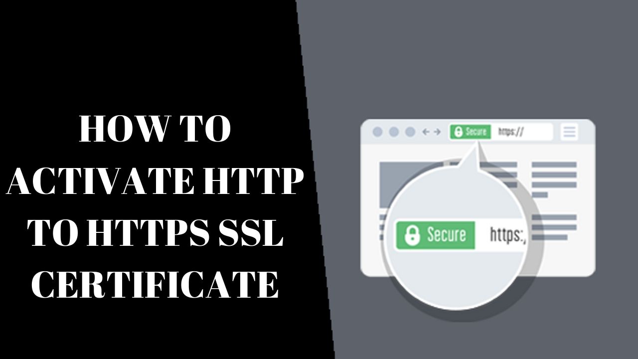 How to activate http to https ssl certificate