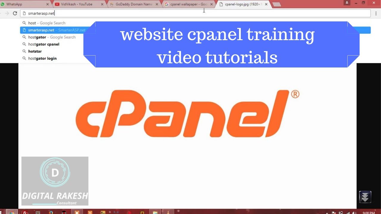 website cpanel training video tutorials 2019